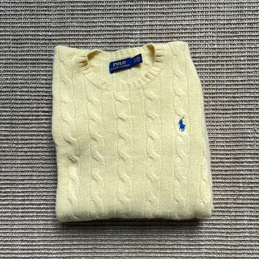 Butter yellow Ralph Lauren wool/cashmere sweater